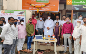 team members promoting solar energy in Bhor