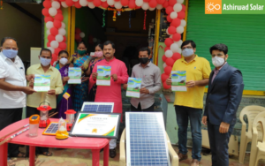 team members promoting solar energy