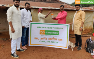 team members promoting solar energy