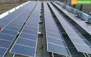 solar panels on roof