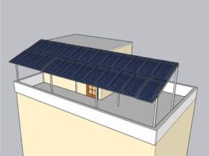 solar water panels on roof diagram