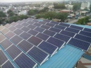 solar panels on roof