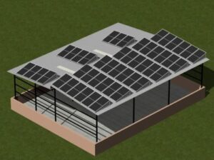solar panels on roof